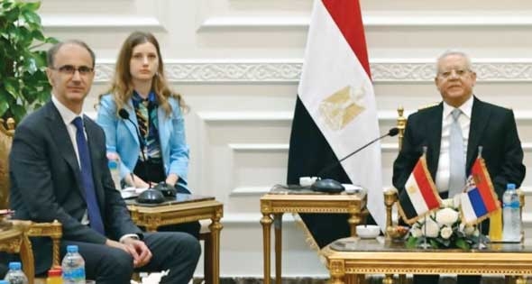 خلال استقباله رئيس وزرائها.. 
جبالى: تعزيز التعاون البرلمانى مع صربيا بالمحافل الدولية