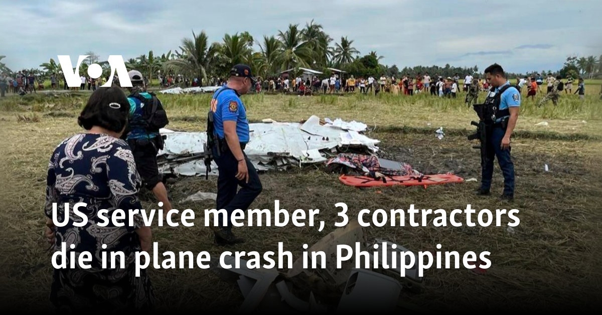 US service member, 3 contractors die in plane crash in Philippines