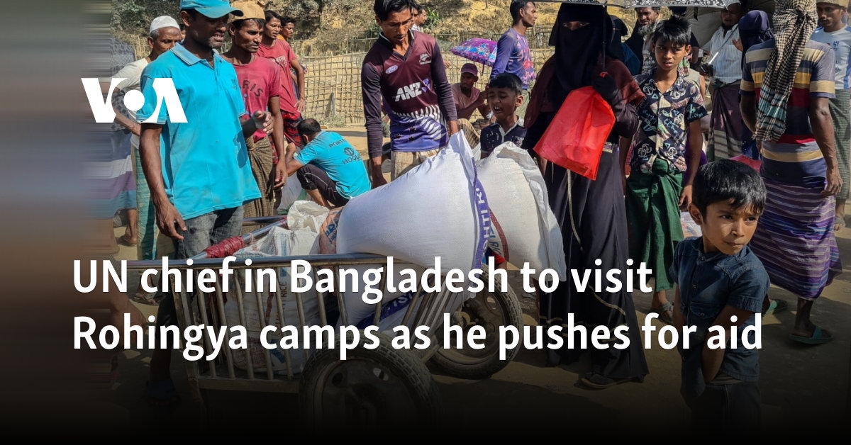 UN chief in Bangladesh to visit Rohingya camps as he pushes for aid