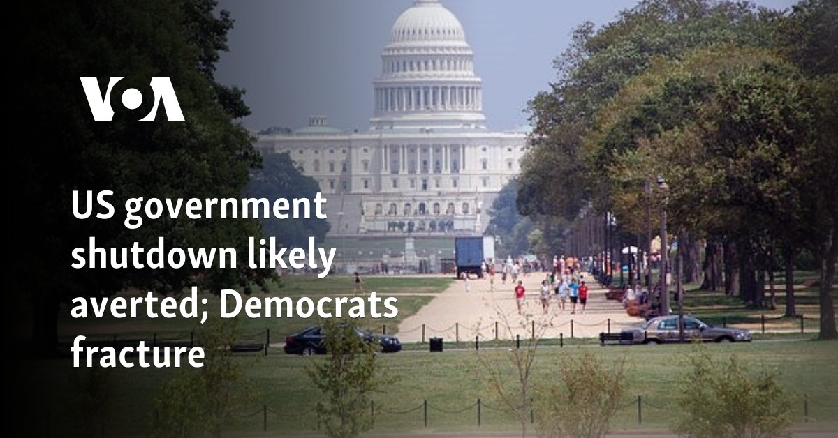 US government shutdown likely averted; Democrats fracture