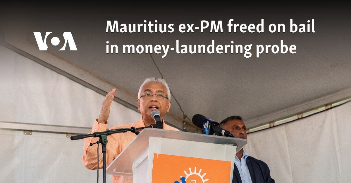 Mauritius ex-PM freed on bail in money-laundering probe