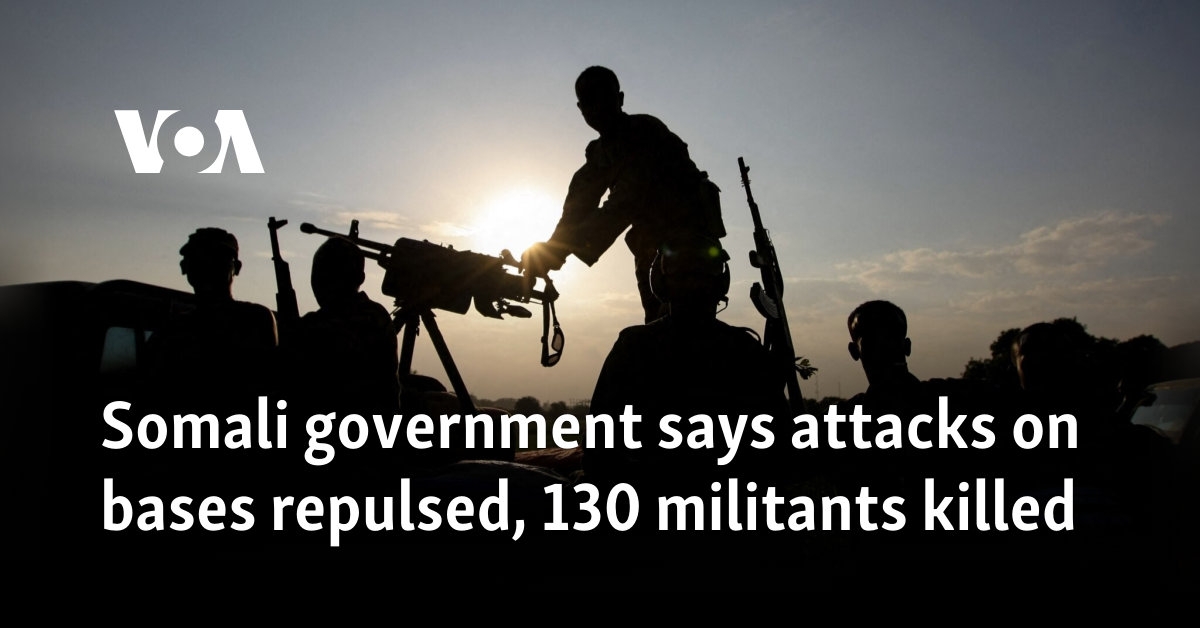 Somali government says attacks on bases repulsed, 130 militants killed