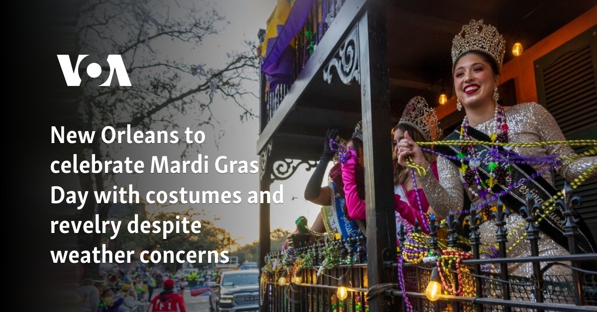 New Orleans to celebrate Mardi Gras Day with costumes and revelry despite weather concerns