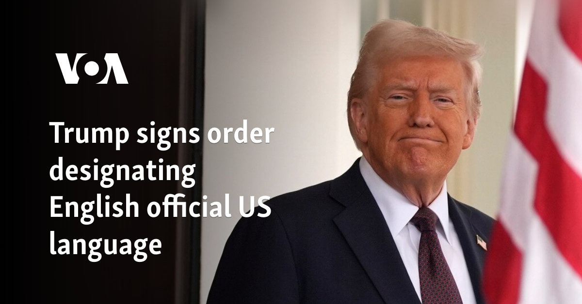 Trump signs order designating English official US language