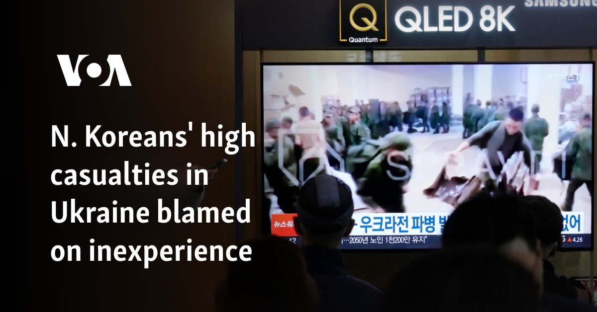 N. Koreans' high casualties in Ukraine blamed on inexperience