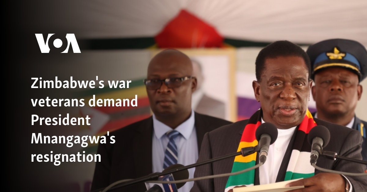 Zimbabwe's war veterans demand President Mnangagwa's resignation
