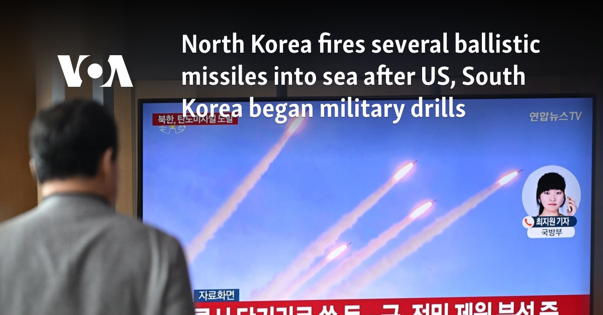 North Korea fires several ballistic missiles into sea after US, South Korea began military drills