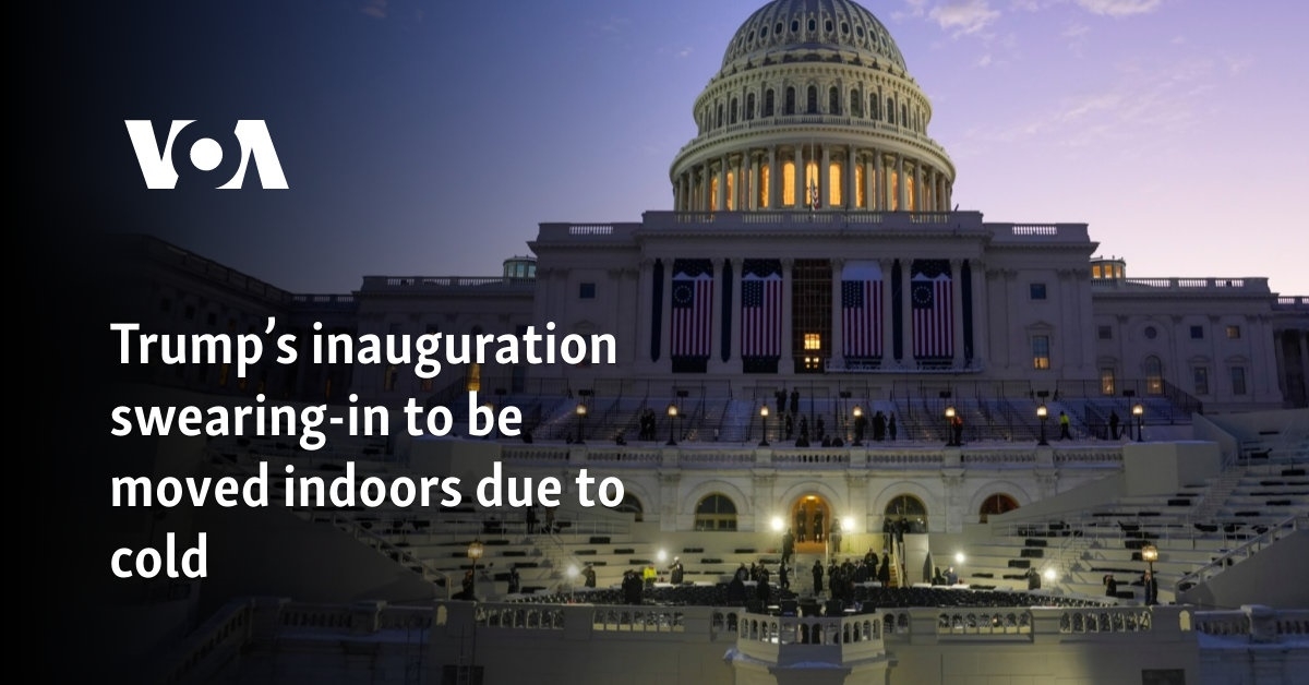 Trump's inauguration swearing-in to be moved indoors due to cold