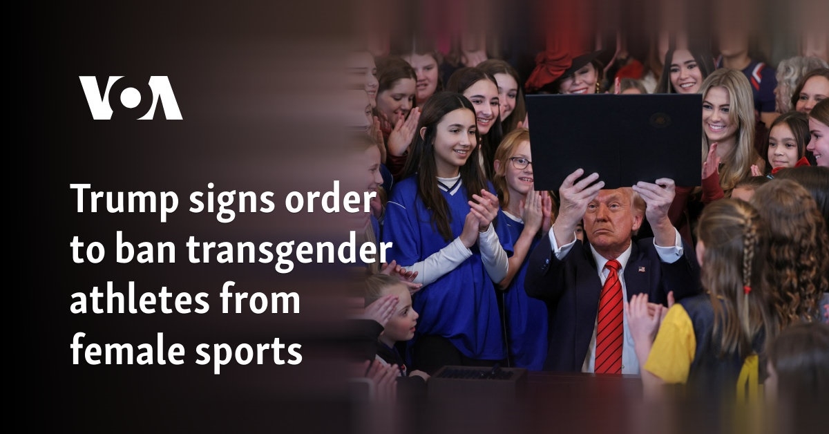 Trump signs order intended to ban transgender athletes from female sports