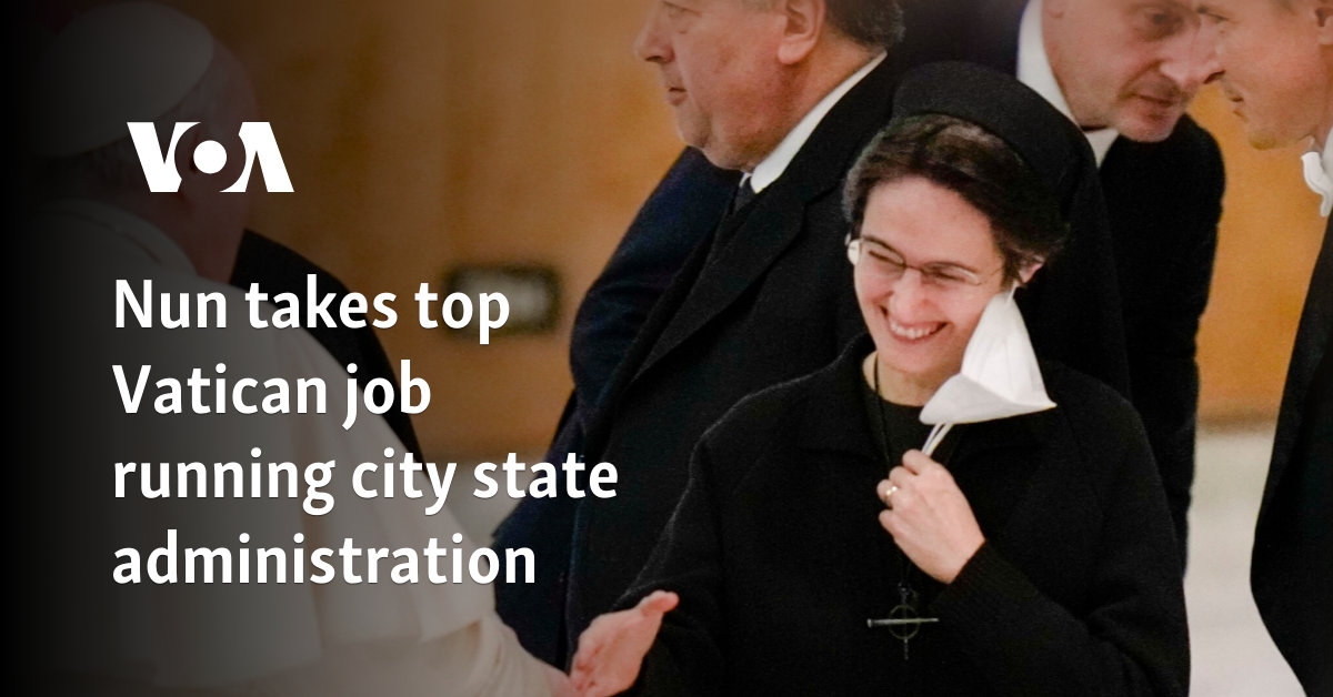 Nun takes top Vatican job running city state administration
