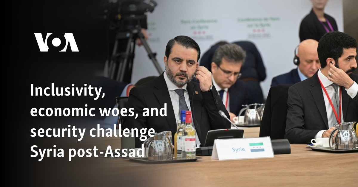 Inclusivity, economic woes, and security challenge Syria post-Assad