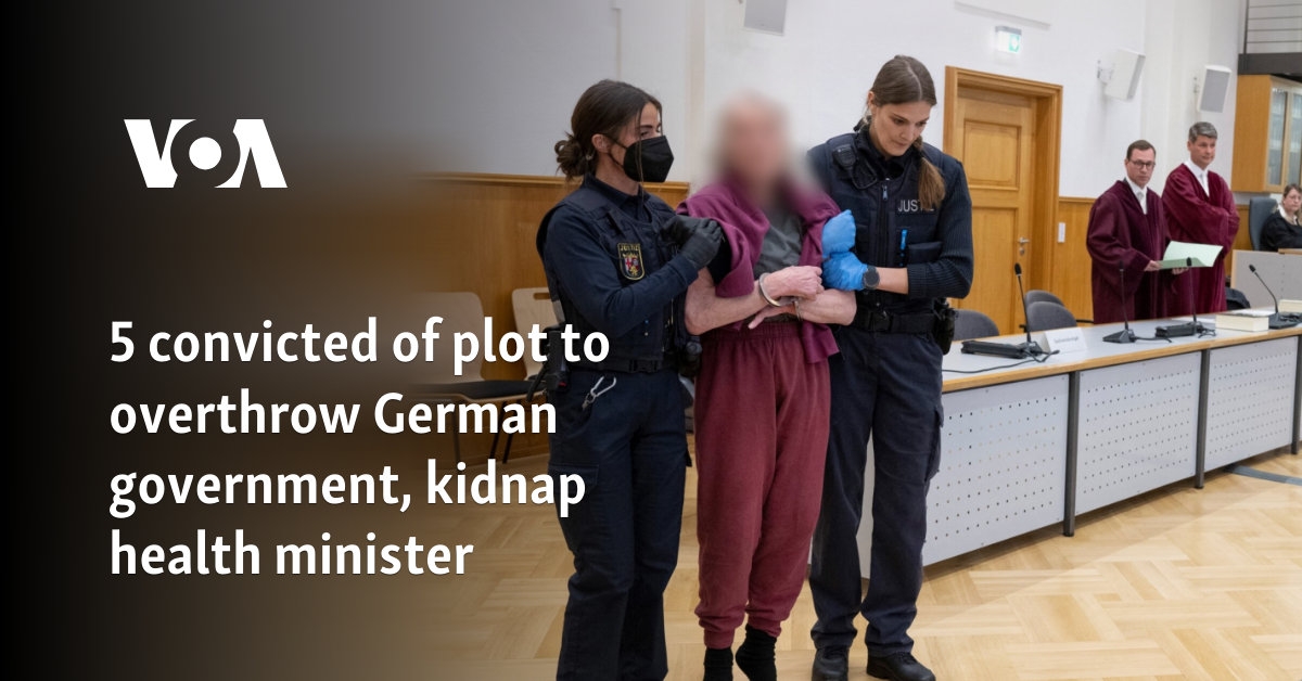 5 convicted of plot to overthrow German government, kidnap health minister