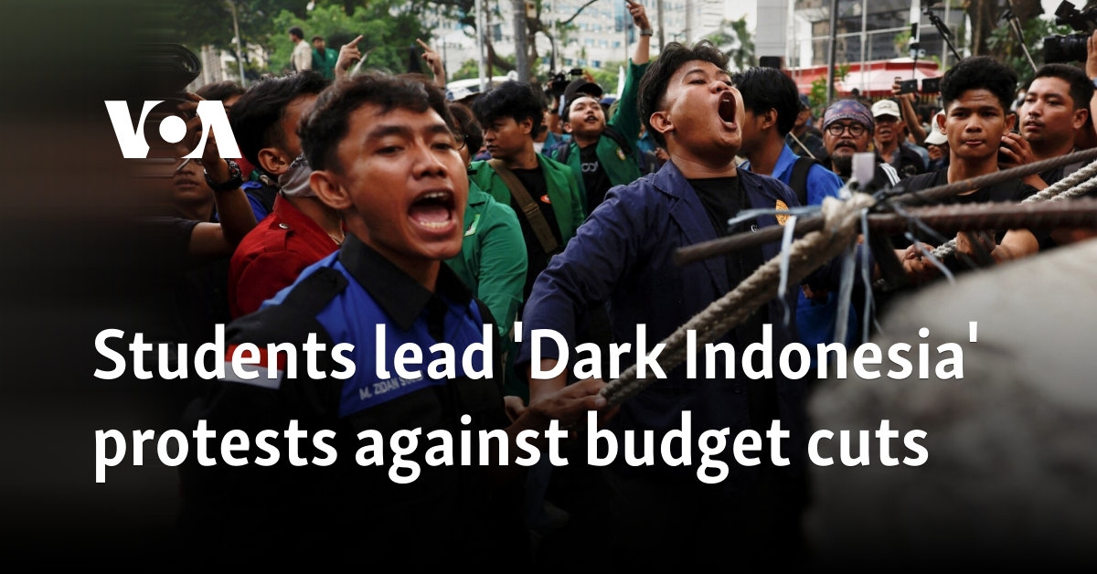 Students lead 'Dark Indonesia' protests against budget cuts