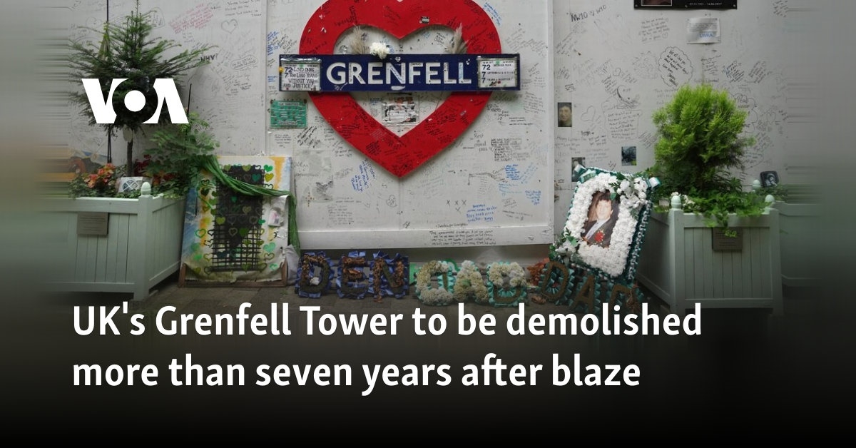 UK's Grenfell Tower to be demolished more than seven years after blaze