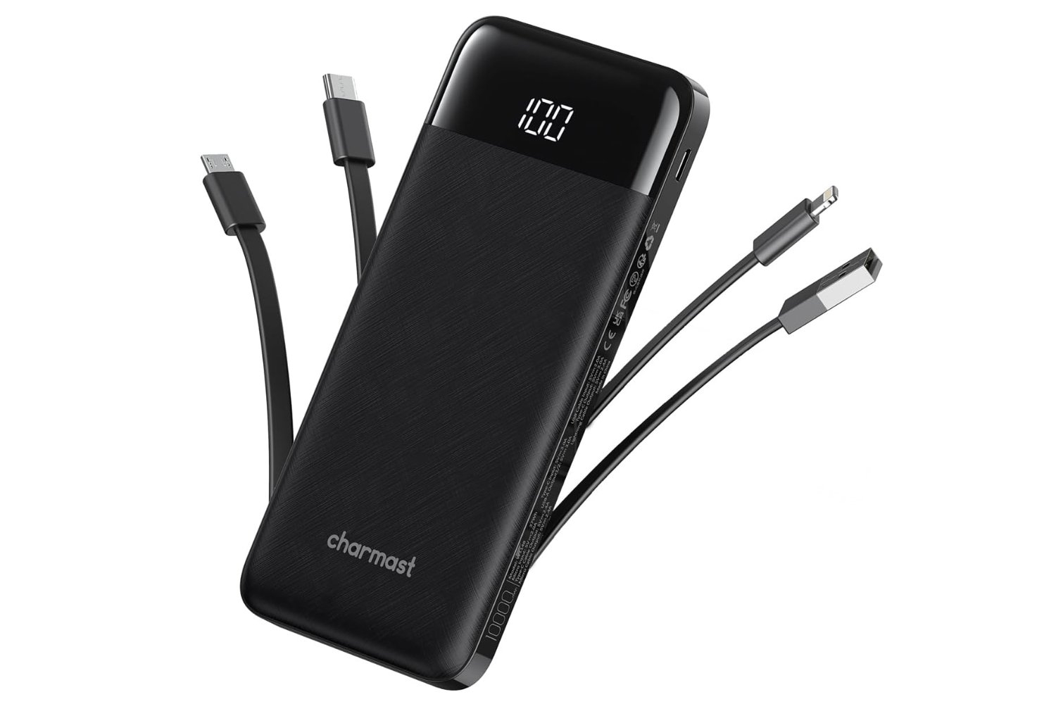 With 7,000 Five-Star Reviews, This 10,000mAh Portable Charger With 3 Built-In Cables Is Nearly Free on Amazon
