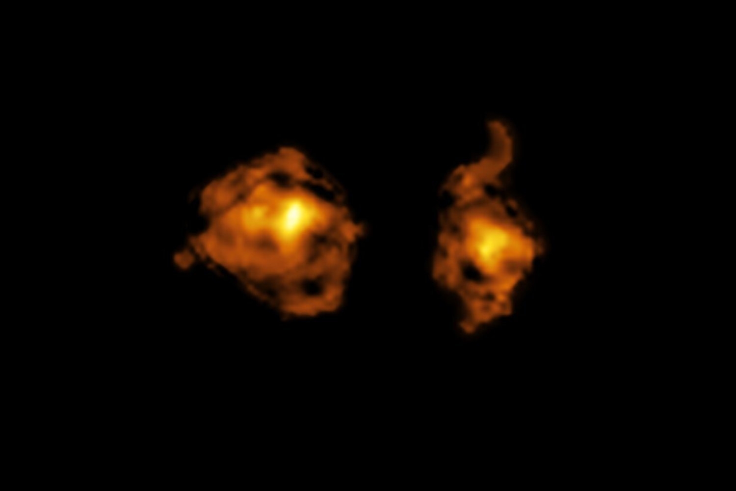 Astronomers Witness Galaxy Shanking Its Rival With a Beam of Radiation