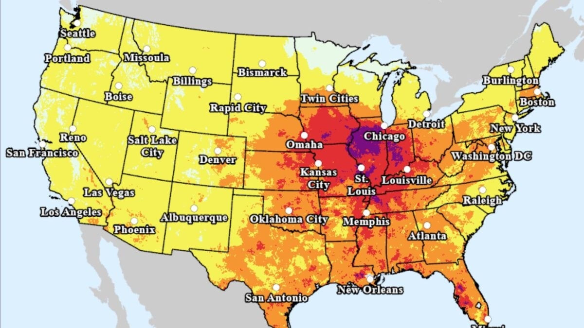 Millions at Extreme Risk as Wet-Bulb Heat Smothers the U.S. This Weekend