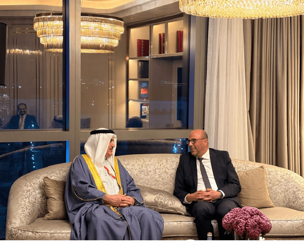 محادثات رئيس مجلس المستشارين السيد محمد ولد الرشيد باوزبكستان مع معالي السيد أحمد بن سلمان المسلم رئيس مجلس النواب البحريني