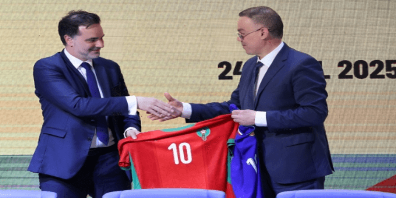 من حفل افتتاح منتدى الأعمال المغربي-الفرنسي الخاص بكأس العالم 2030 بمركب محمد السادس لكرة القدم بالمعمورة
