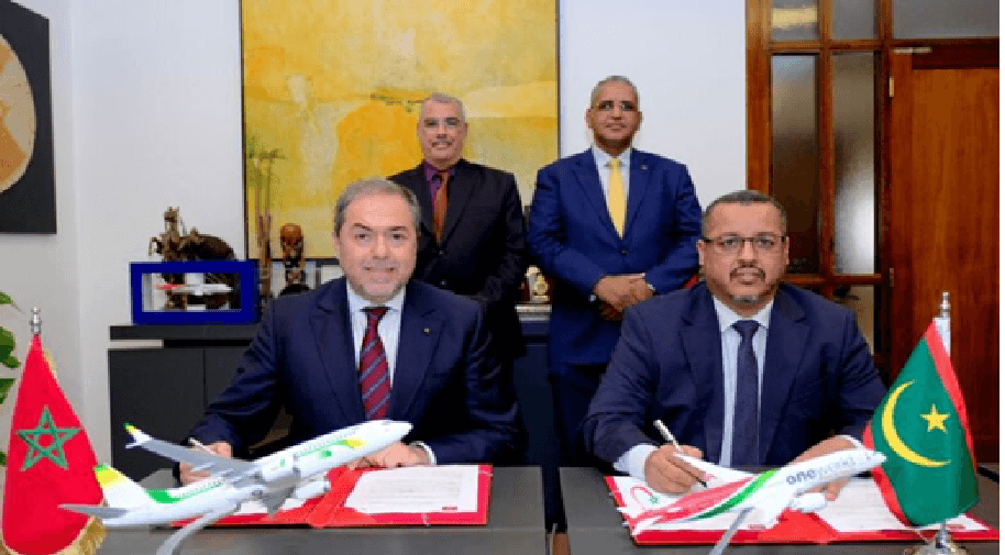 التوقغ على اتفاقية شراكة استراتيجية بين الخطوط الملكية المغربية والموريتانية للطيران ت