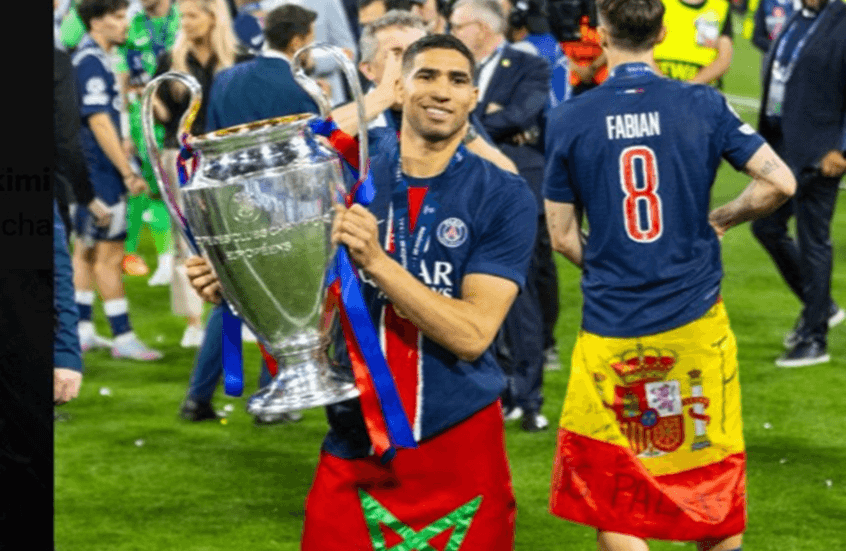 أشرف حكيمي يعلق على تتويج سان جيرمان بلقب دوري الأبطال بعبارة موجزة