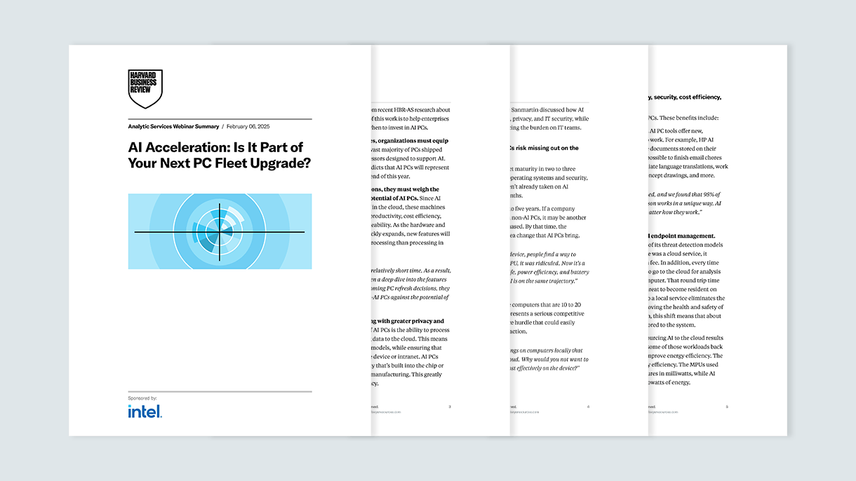 AI Acceleration as Part of Your Next PC Fleet Upgrade Webinar - SPONSORED CONTENT FROM INTEL