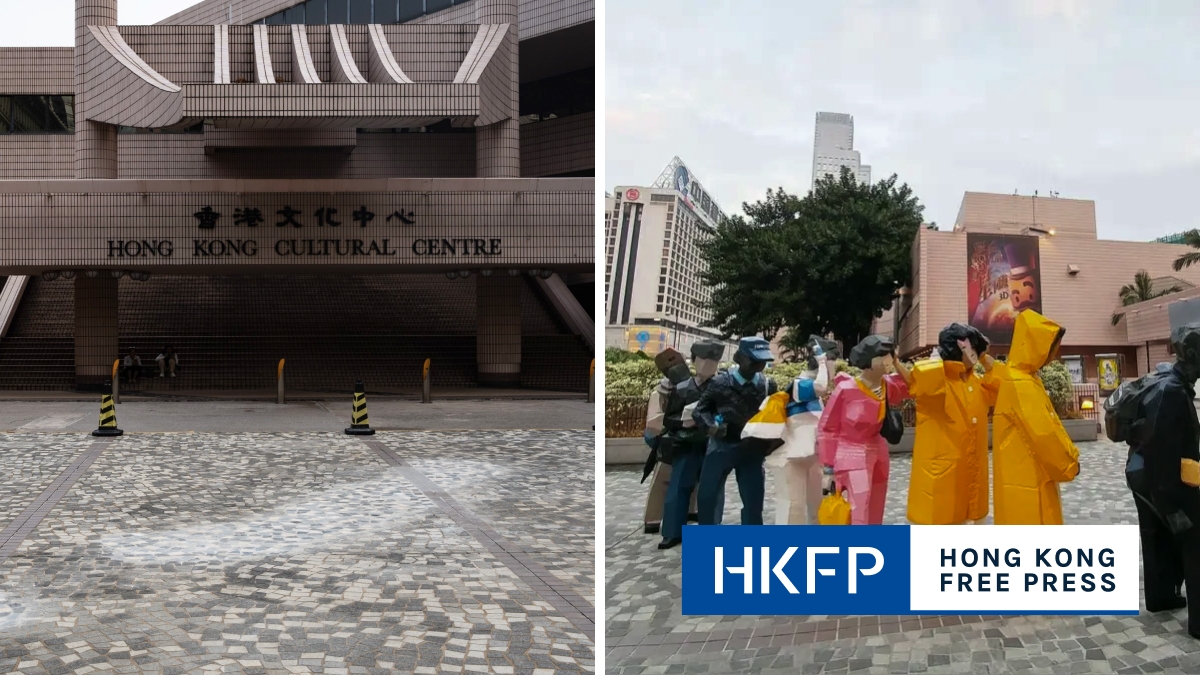 Sculpture with figures in yellow raincoats will not be reinstalled ‘in situ' after repair, Hong Kong gov't says