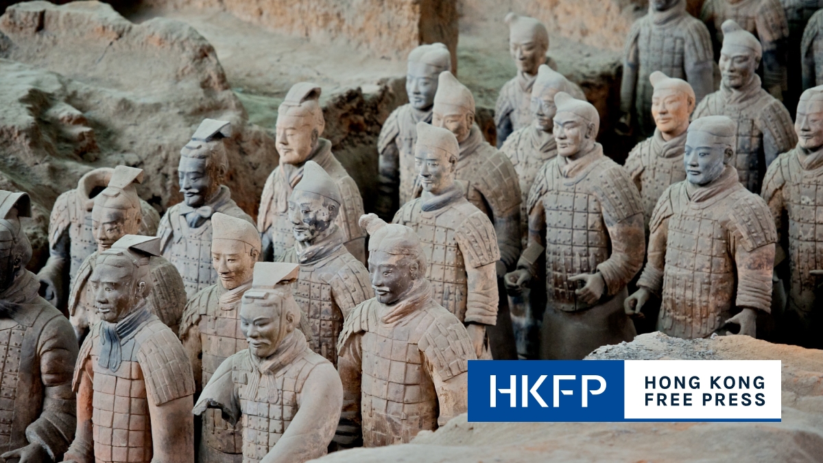 Man jumps into display of China's Terracotta Army, Chinese officials say