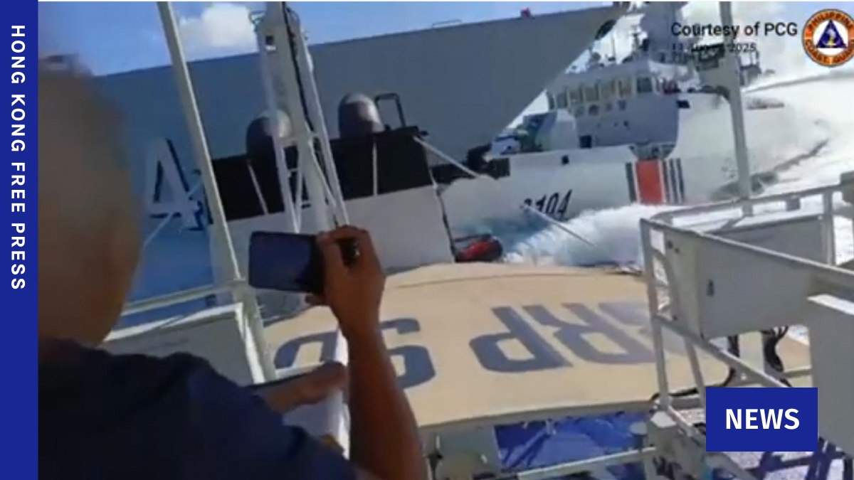 Chinese vessels collide while pursuing Philippine boat in South China Sea