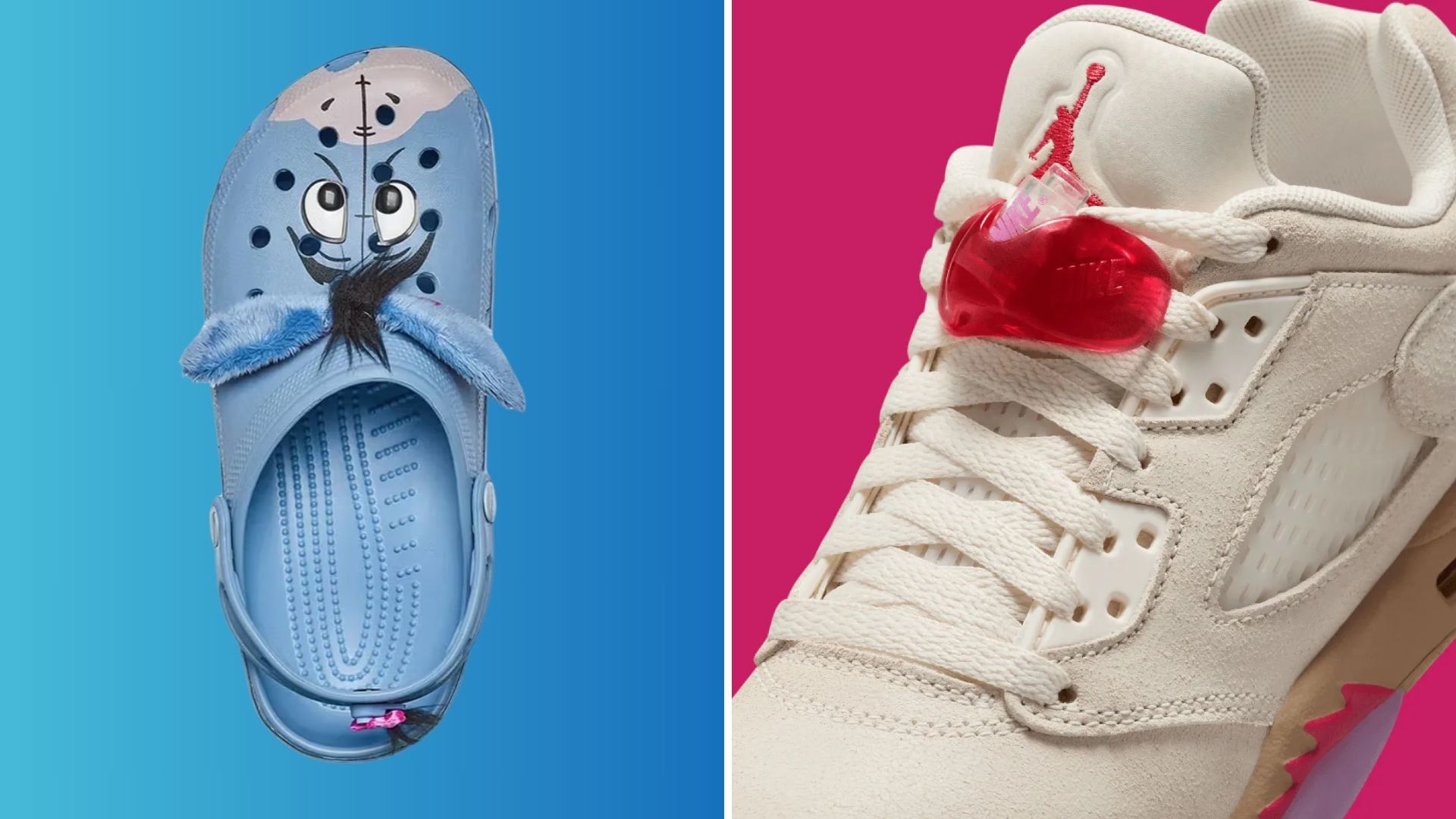 Eeyore Vibes & PB&J Kicks: 2 New Drops From Crocs x Winnie The Pooh & Jordan Brand