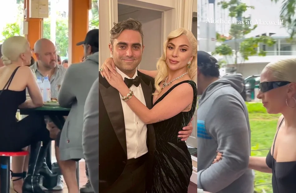 (Video) Lady Gaga & Fiancé Michael Polansky Spotted At Maxwell Food Centre In Singapore