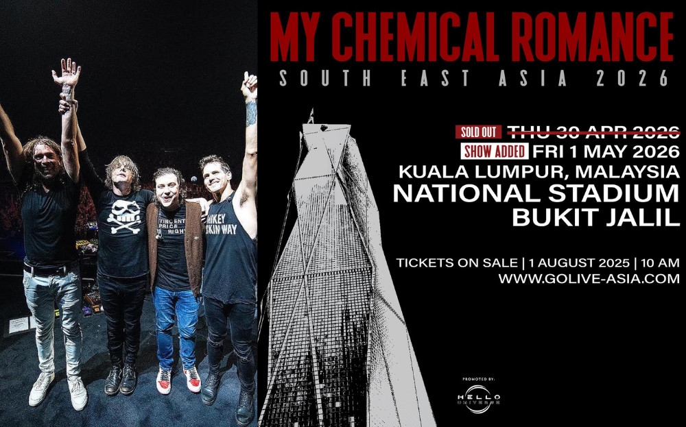 My Chemical Romance To Add 2nd KL Show; Tickets Go On Sale 1st August