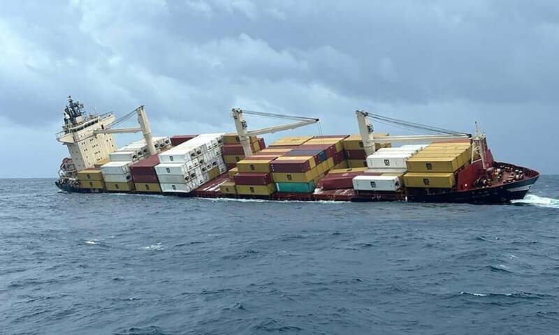 Container ship sinks off India's south coast with hazardous cargo