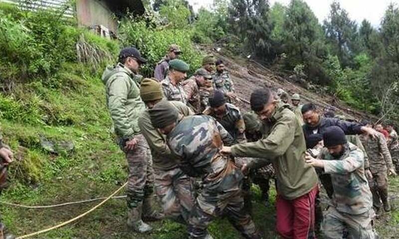 India landslide kills three soldiers after heavy rains