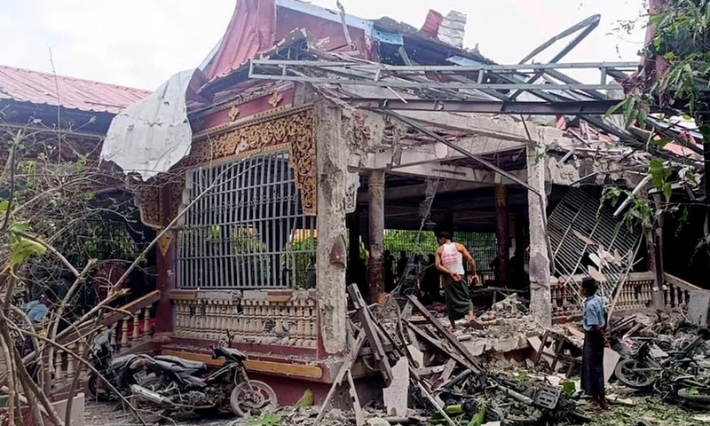 More than 20 civilians killed in Myanmar air strike on monastery