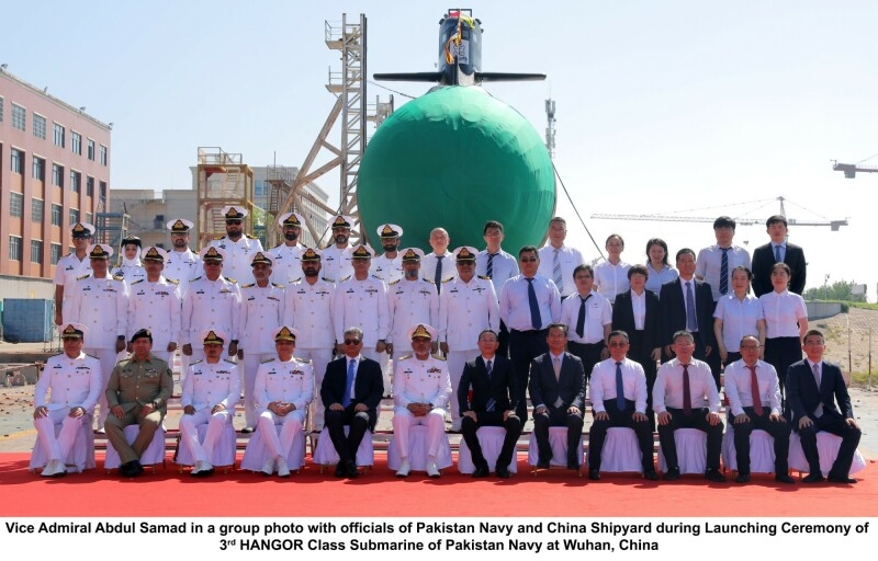 Pakistan Navy launches third Hangor-class submarine in China