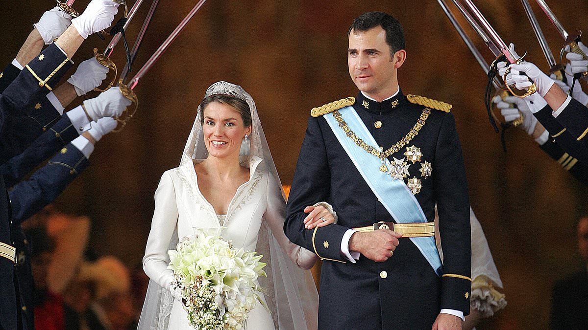 How Queen Letizia's wedding dress became one of the most expensive in royal history - and cost even more than Kate Middleton's £250,000 gown