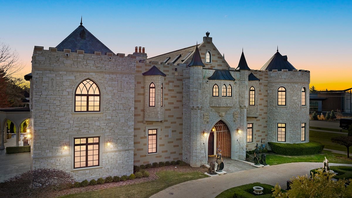 Gorgeous mansion that looks like a castle hit the market for $4,999,000 and has the ultimate entertainment den