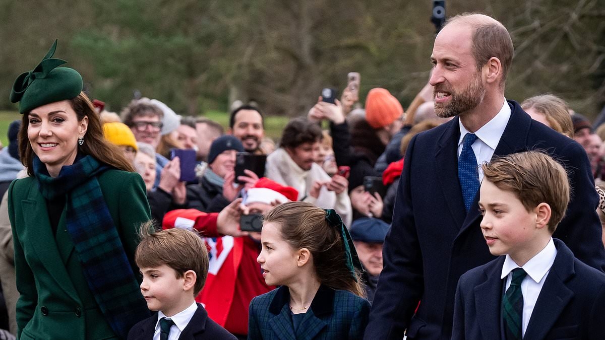 William and Kate went to an Easter service in Sandringham with Carole and Michael Middleton - with Charlotte, George and Louis enjoying hot cross buns inside the church