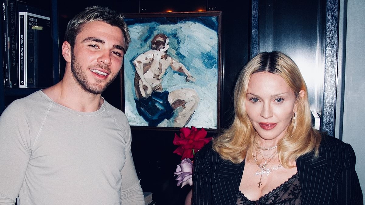 Madonna, 66, is all smiles as she celebrates Easter with her lookalike son Rocco, twin daughters Stella and Estere and toyboy lover Akeem Morris