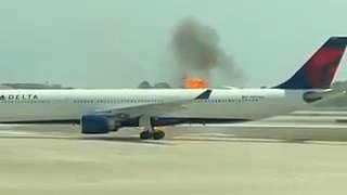 Delta flight evacuated on runway of Orlando airport after engine fire