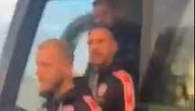 Burnley's Premier League promotion party turns ugly as Sheffield United players are spotted in angry clashes with Clarets fans as they boarded their coach home after 2-1 defeat