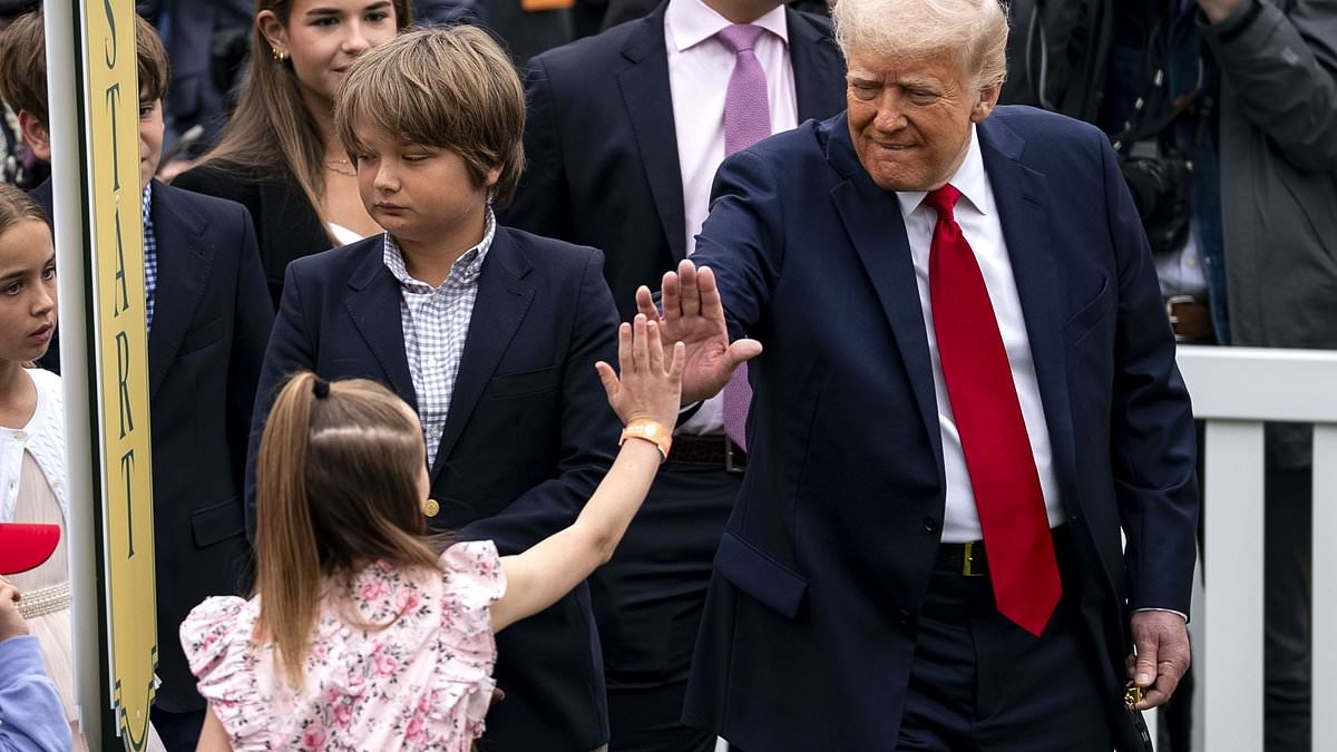 Trump praised for sweet interactions with kids at Easter egg roll after years of awkward Biden moments