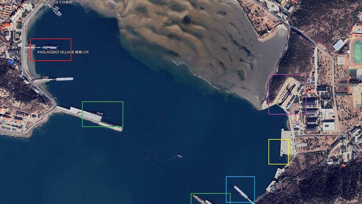China's new naval base is revealed on satellite images - along with worrying signs hinting at Beijing's military plans for the region
