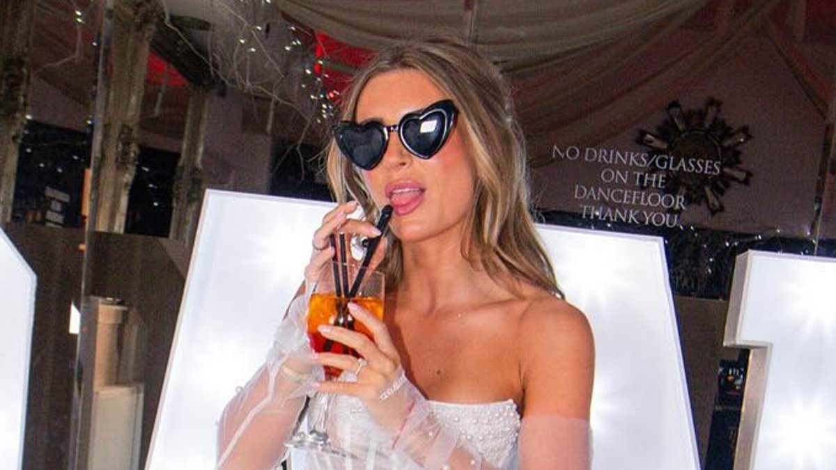 Dani Dyer stuns in a leggy white mini dress as she downs shots and dances the night away amid her boozy hen ahead of marrying Jarrod Bowen
