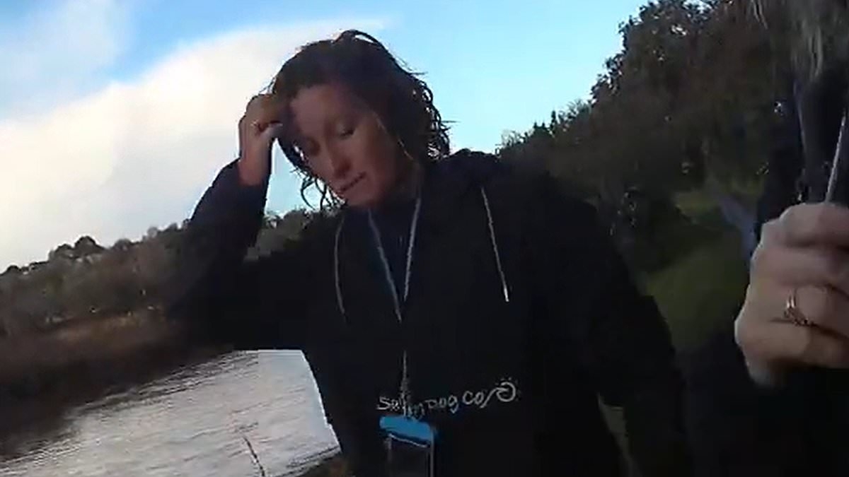 Moment unqualified instructor tells police paddleboarders 'fell in' after guiding them over treacherous weir to their deaths - as killer is jailed for 10 years