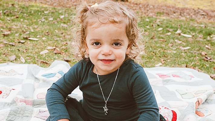 Adorable girl aged just three struck down by 'childhood Alzheimer's'