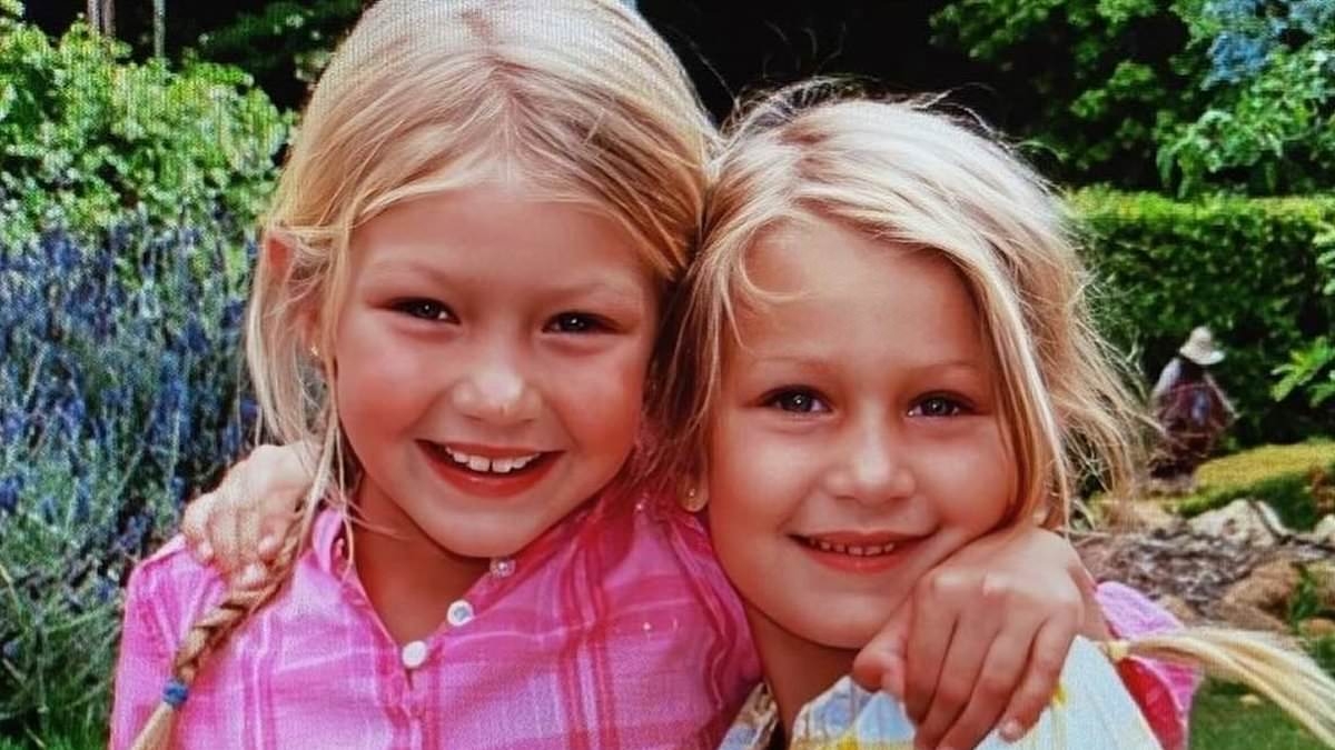 Supermodels look unrecognizable as they pose together in rare childhood photo