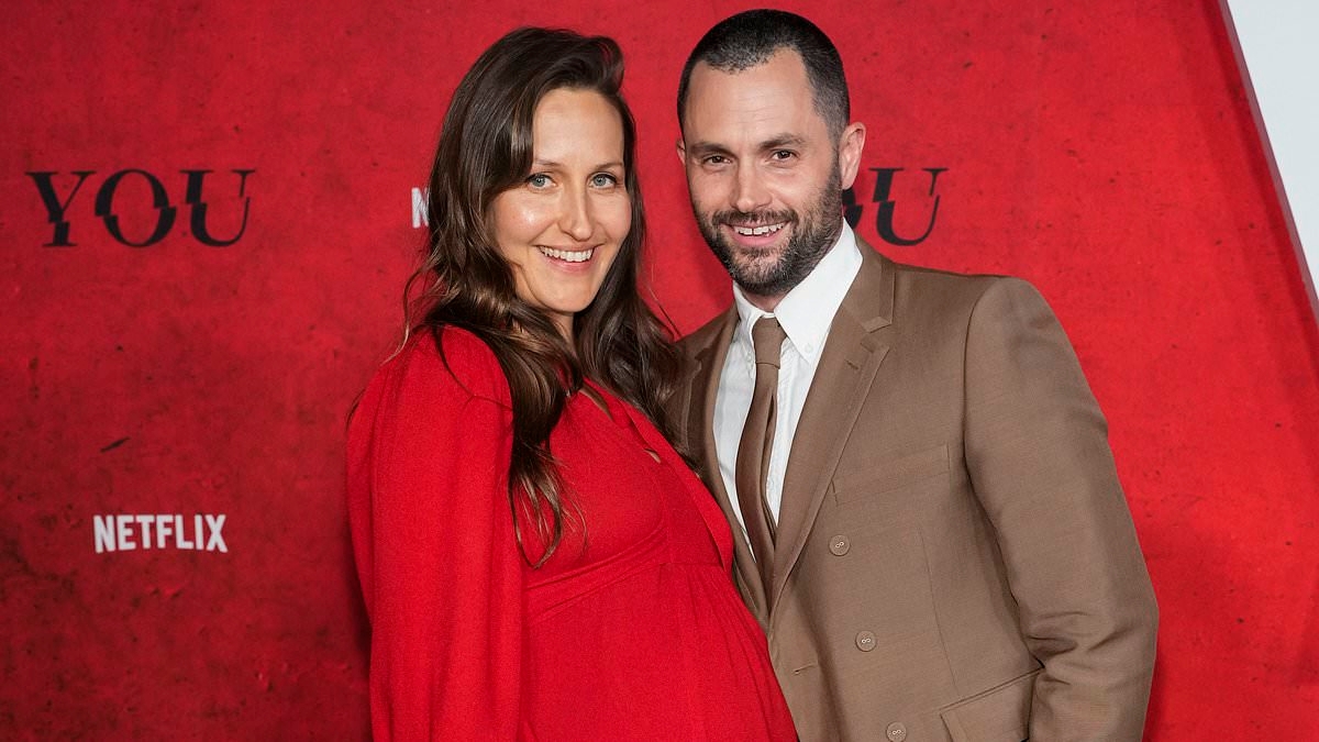 You star Penn Badgley makes rare red carpet appearance with pregnant wife after he dished on ex Blake Lively