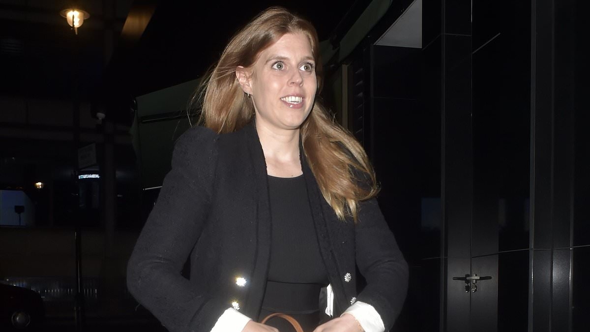 Mums night out! Beatrice and Eugenie glam up to attend a restaurant opening in Mayfair